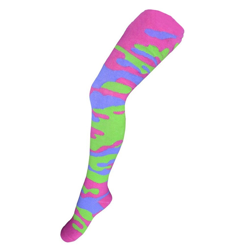 Pamut harisnyanadrág New Baby terepmintás zöld - rózsaszín