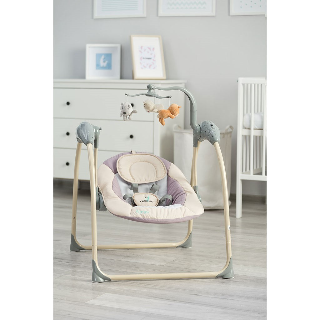 Gyerek hintáztató CARETERO LOOP beige