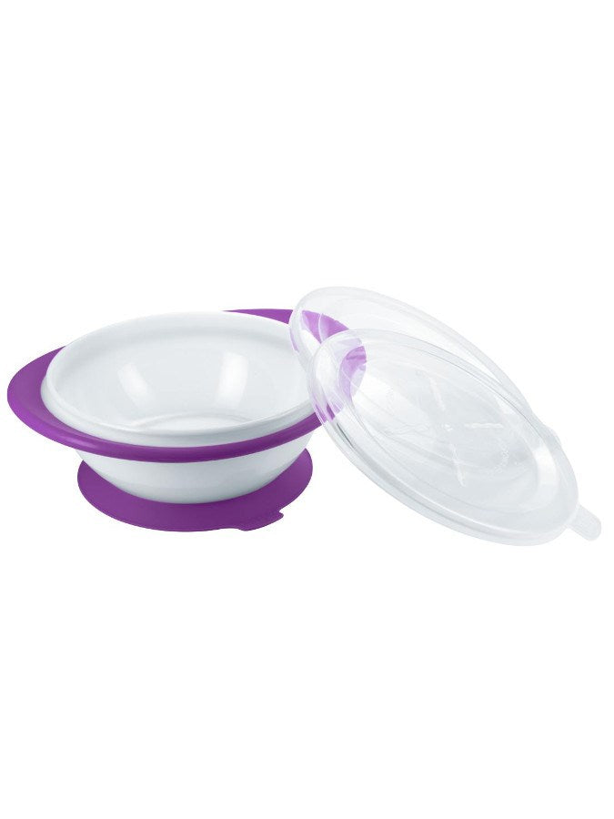 Gyermek tál tapadókorongal Easy Learning NUK lila