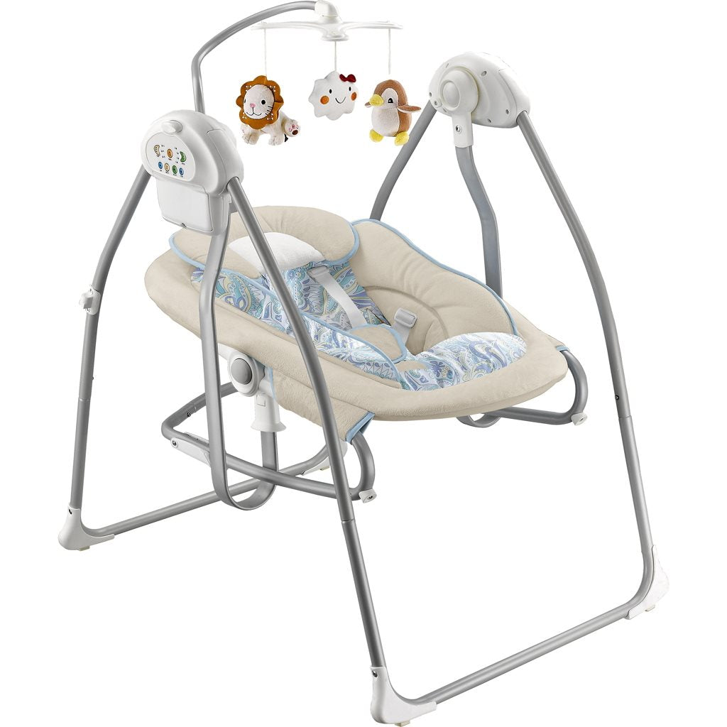 Ringatható, szabályozható pihenőszék körhintával 2v1 Baby Mix beige