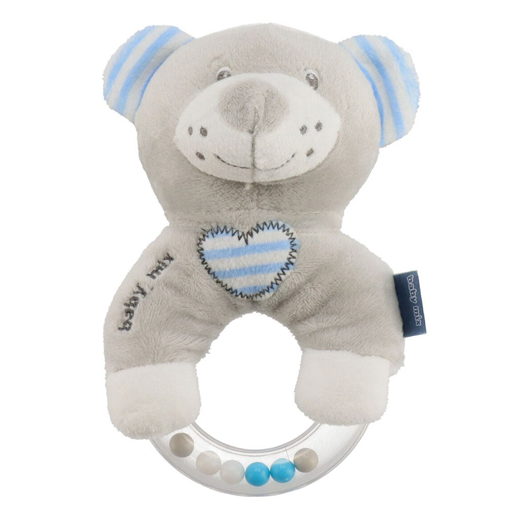 Csörgős plüss játék Baby Mix maci kék