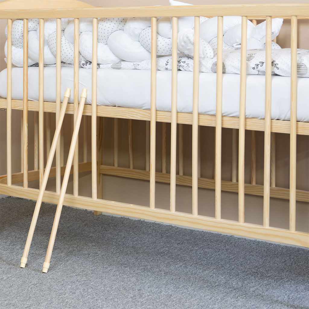 Gyerek fenyőfa kiságy New Baby DOMINIC természetes