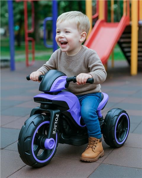 Gyermek elektromos motor Baby Mix POLICE lila