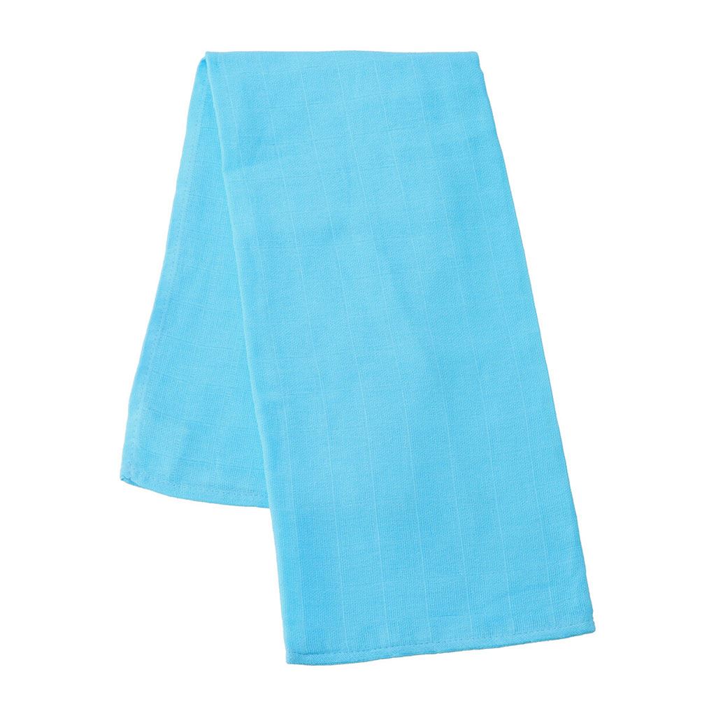 Pamut tetra pelenka New Baby Softy nyomtatott mintával 70 x 70 cm 4 db fehér-türkiz