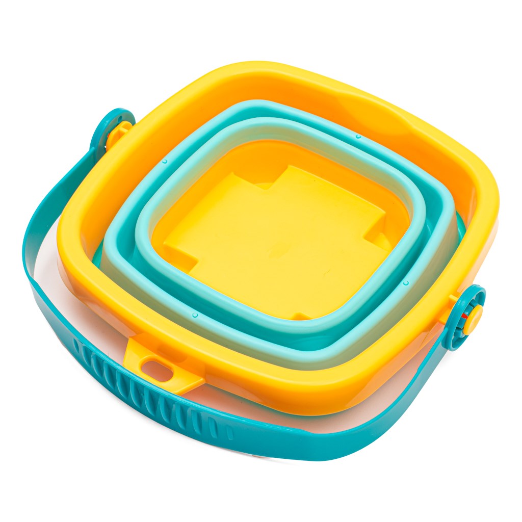 Összecsukható homokozó vödör és játékok – Baby Mix, 5 darabos készlet