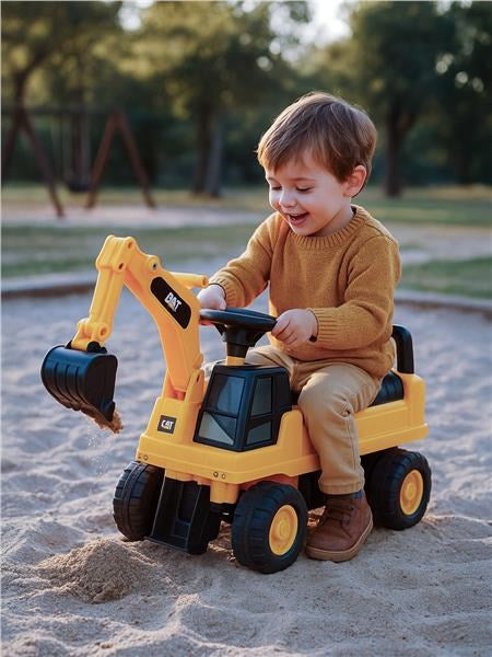 Gyermek bébitaxi CAT Bagr Baby Mix sárga