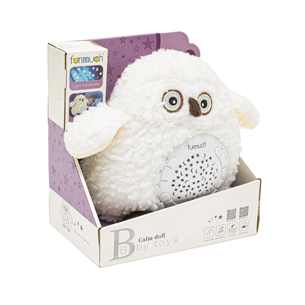 Kitömött bagoly kivetítővel és zenével Baby Mix