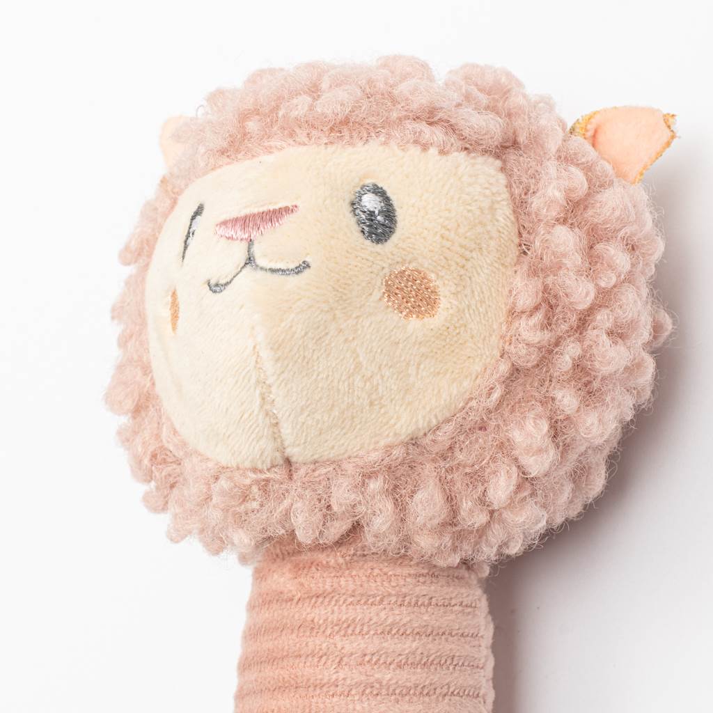 Gyermek sípolós plüss játék rágókával New Baby Lama