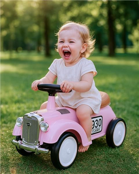 Zenélő bébitaxi Baby Mix Retro rózsaszín