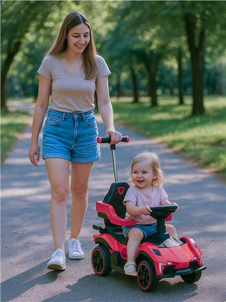 Bébitaxi tolókarral Baby Mix Speed piros
