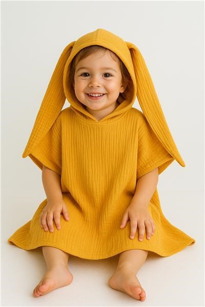 Gyermek muszlin poncsó New Baby Feeling mint 35 cm