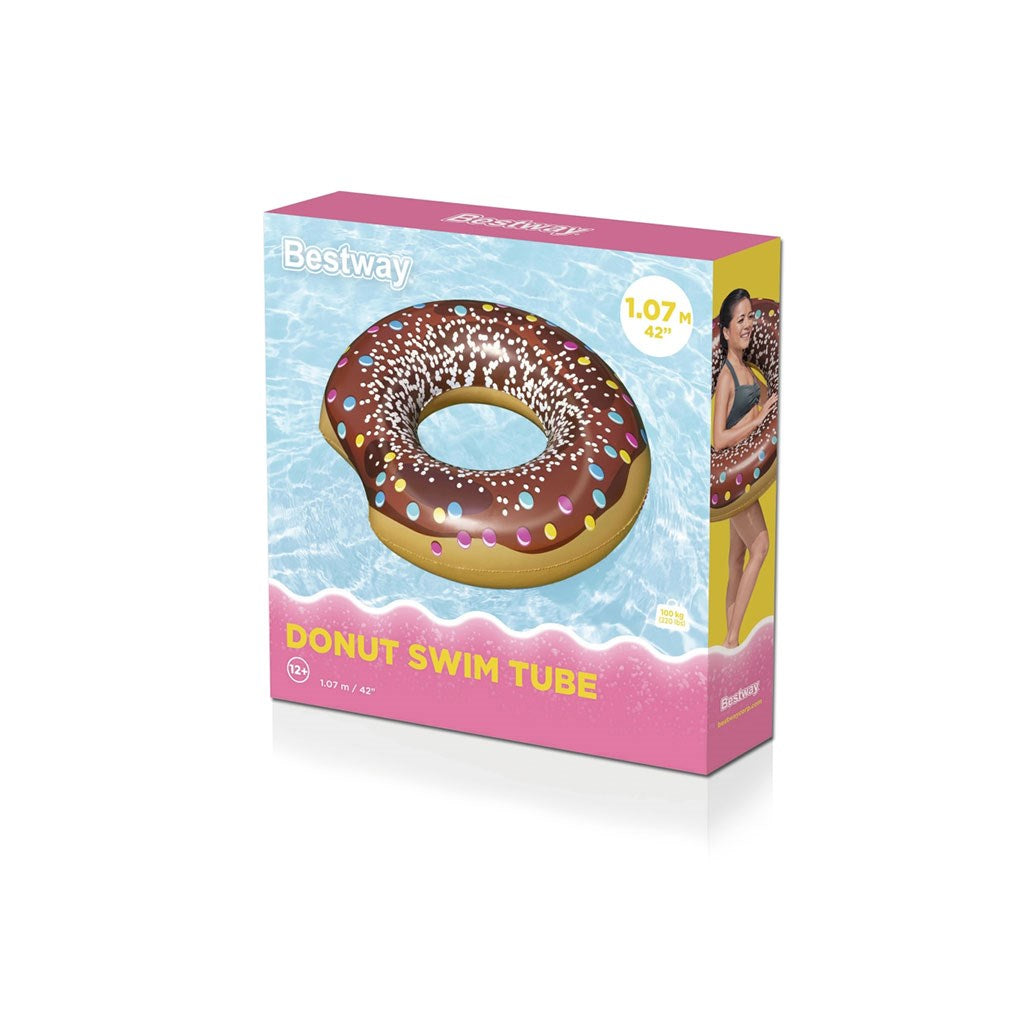Gyermek nagy felfújható úszógumi Bestway DONUT 107cm brown
