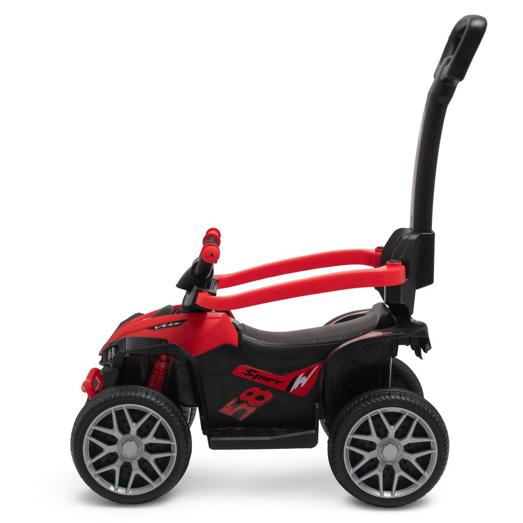 Bébitaxi tolókarral Baby Mix Mega Prime EVA piros