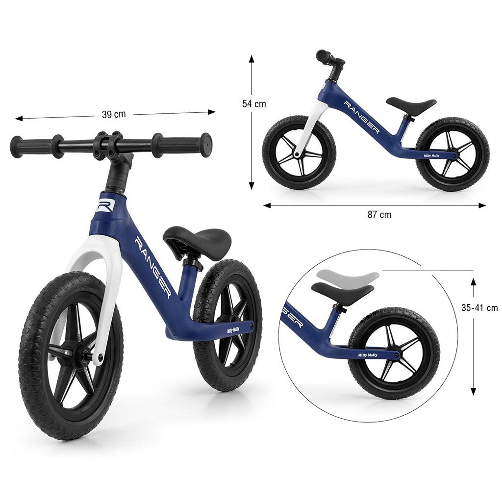 Gyerek futóbicikli Milly Mally Ranger Flash Navy