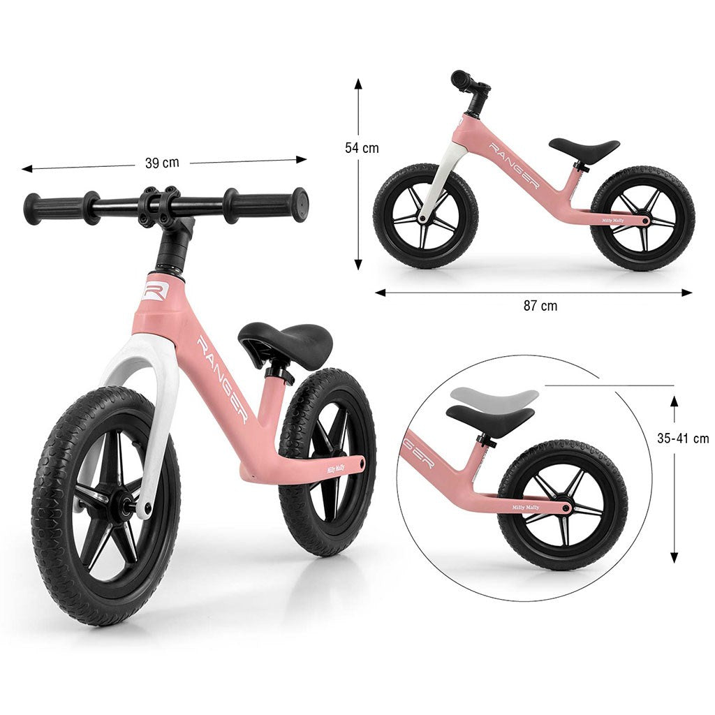 Gyerek futóbicikli Milly Mally Ranger Flash Pink