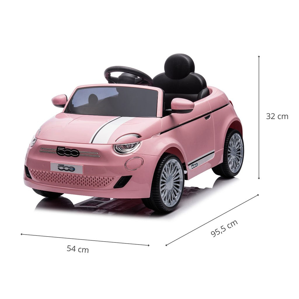 Elektromos autó Milly Mally Fiat 500e rózsaszín