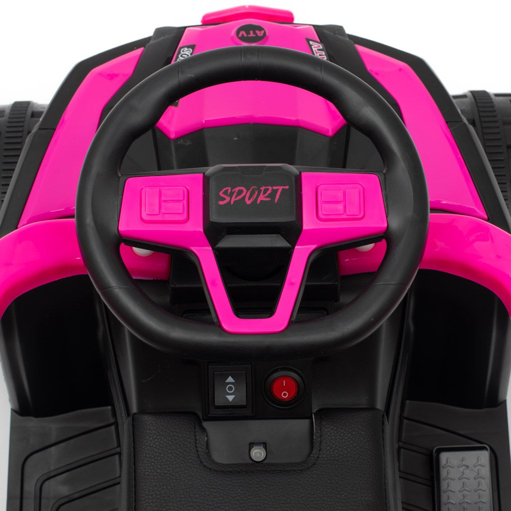 Baby Mix Ruggy elektromos futóbicikli vezetőrúddal rózsaszín