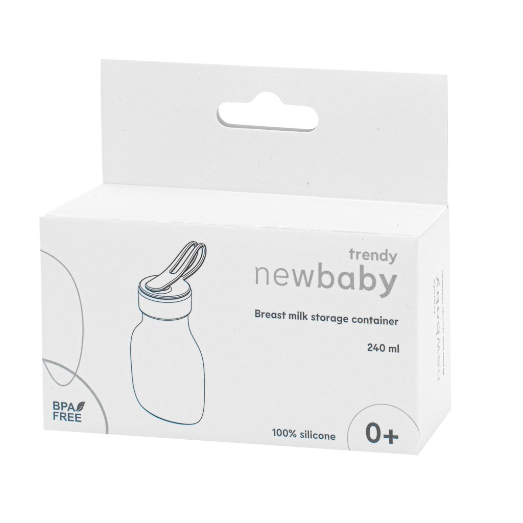 Szilikon anyatejes cumisüveg New Baby barna