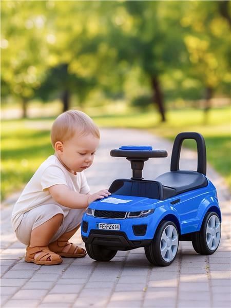 Baby Mix Prime SUV bébitaxi kék bőrből