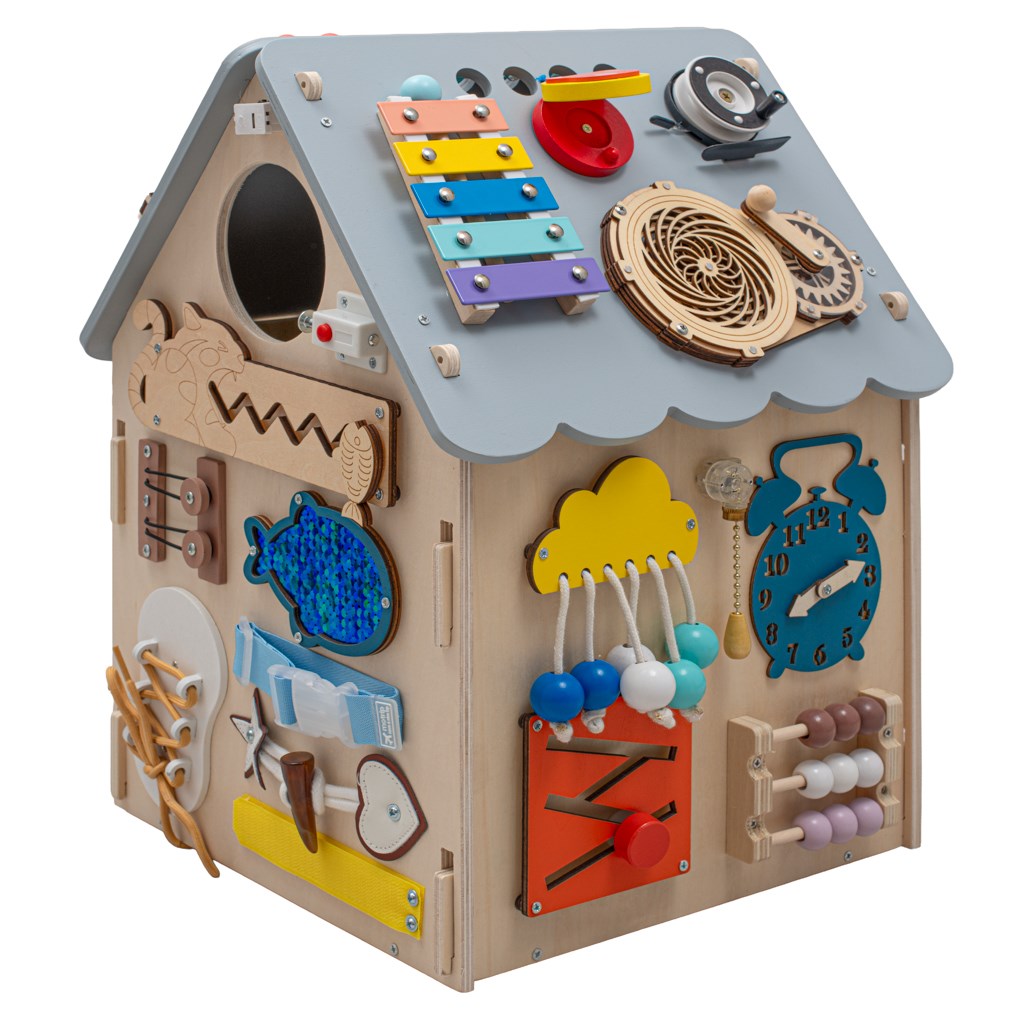 Montessori matató házikó Baby Mix Tevékenységi Tábla LED