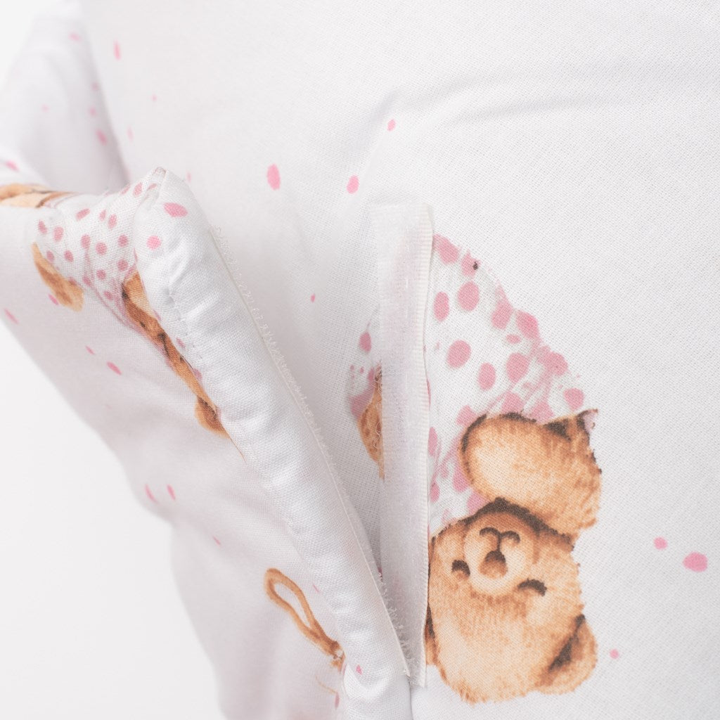 Gyerek pólya New Baby Sweet teddy bear 80x80 cm pink