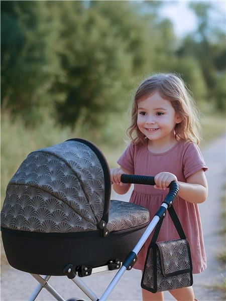 Luxus játék babakocsi New Baby COMFORT arany-fekete