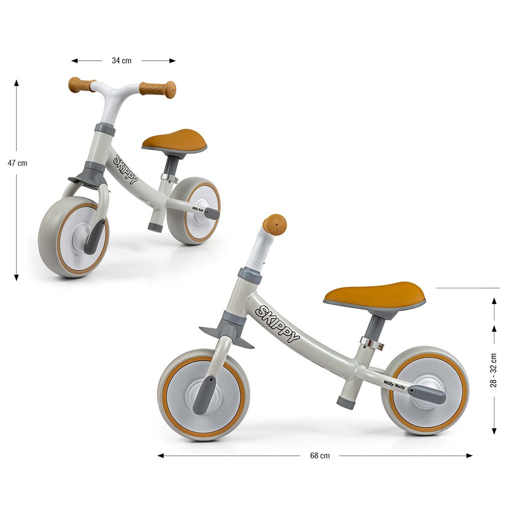 Gyerek futóbicikli Milly Mally Skippy white
