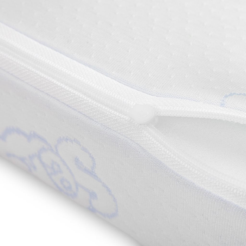 Baba párna - ék alakú Sensillo fehér 30x37 cm kocsiba