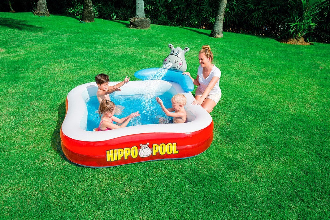 Bestway 53050 79" X 79" X 36" / 2,01 m x 2,01 m x 91 cm-es víziló játszómedence