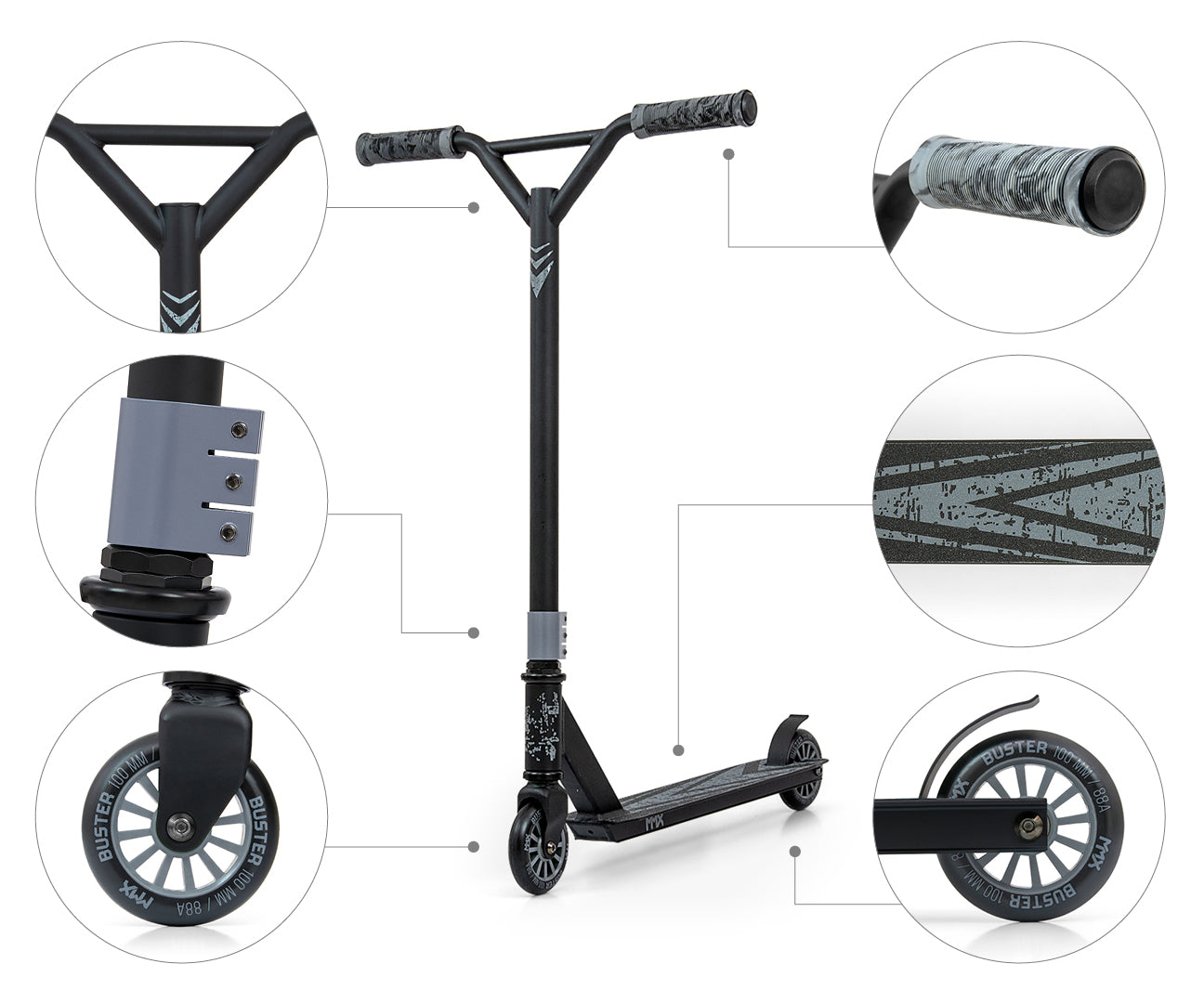 Buster szürke kaszkadőr roller