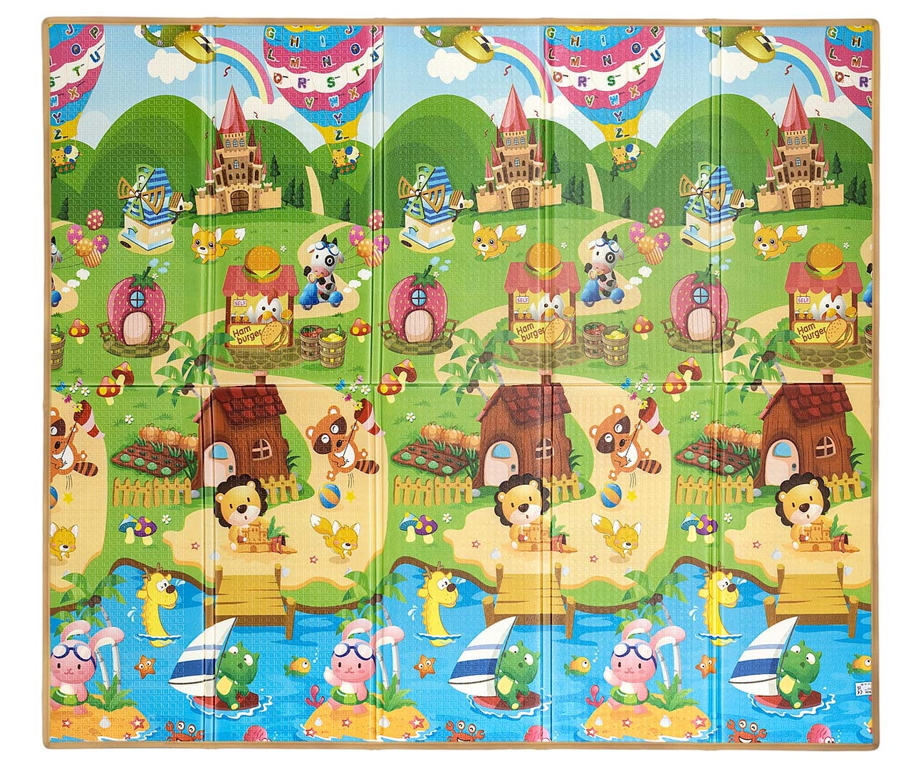 Játék Színes Állatok T1 Összecsukható Habszivacs Matrac