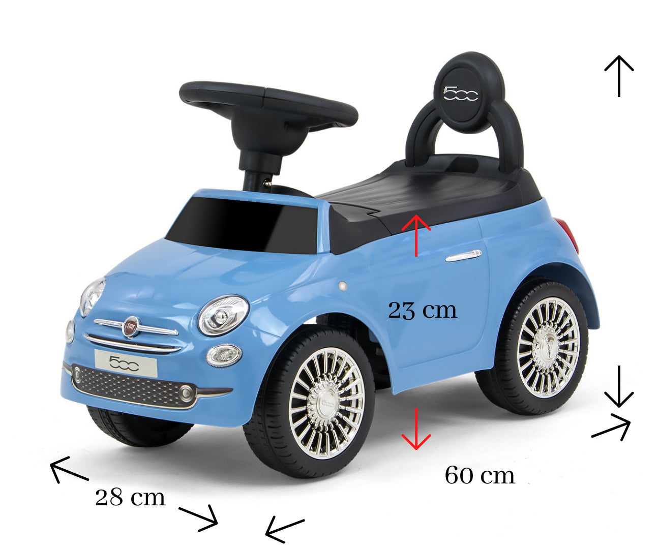 Milly Mally Ride On Fiat 500 kék