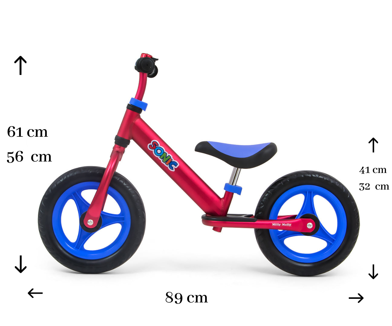 Milly Mally túrabicikli Sonic Red