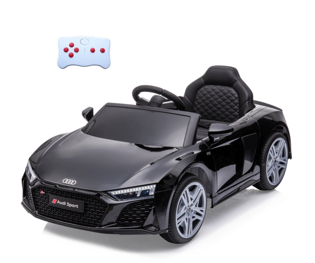 Audi R8 Spyder fekete akkumulátoros jármű