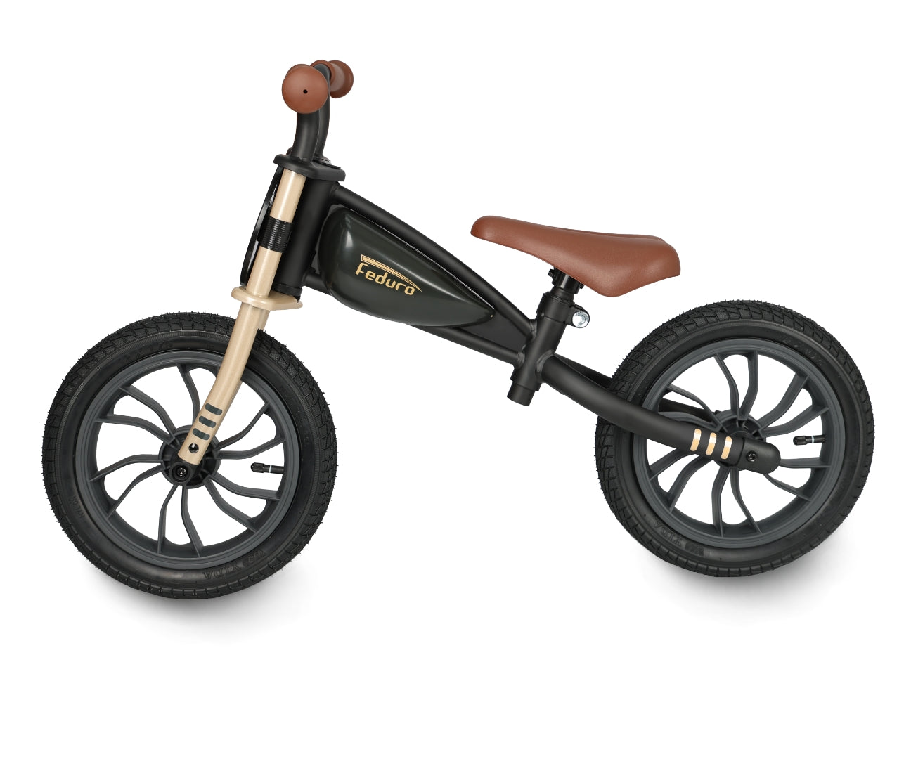 Qplay Feduro futóbicikli fekete-arany