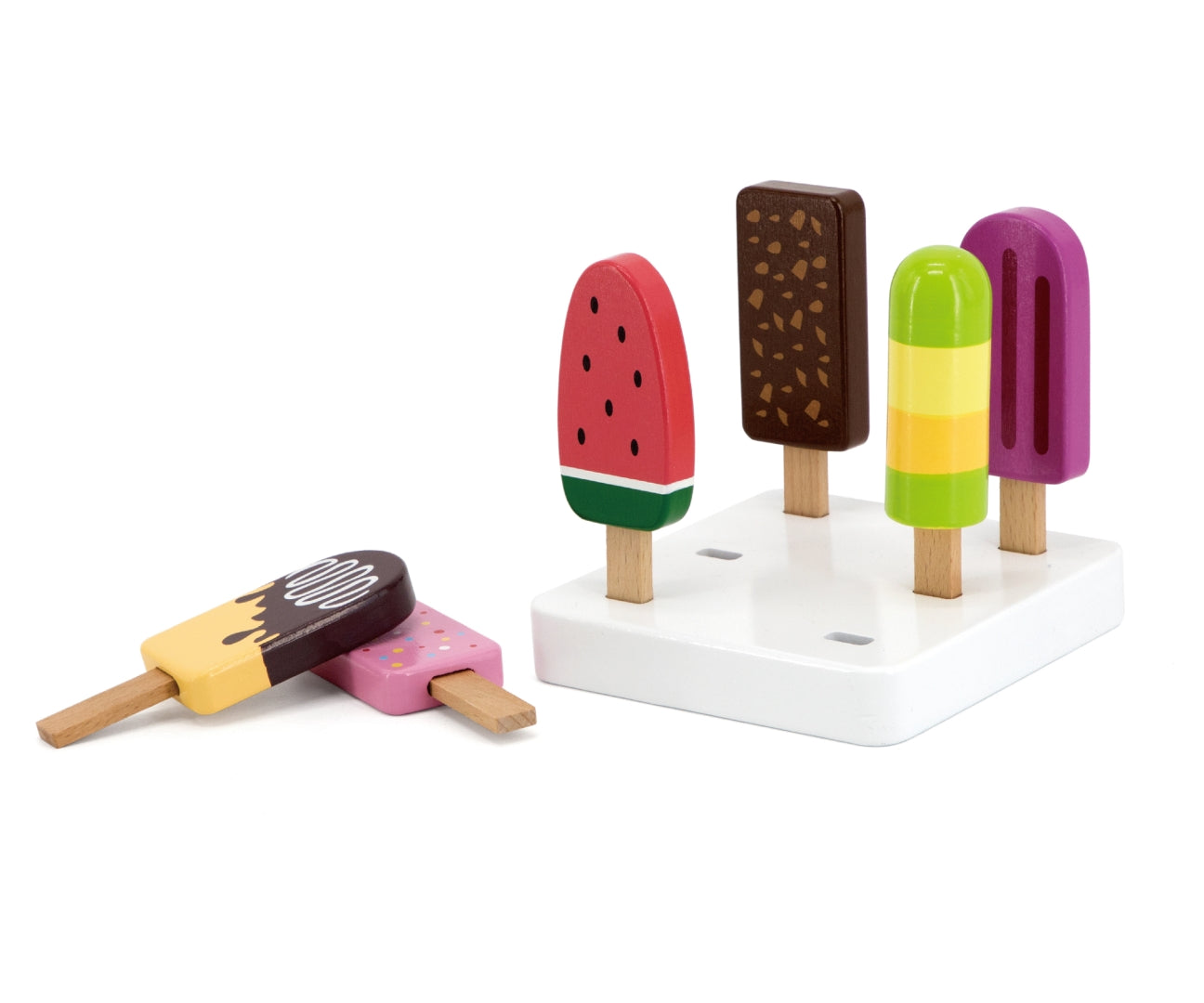 Viga 44528 6 db-os fa fagylalttölcsér készlet állványon