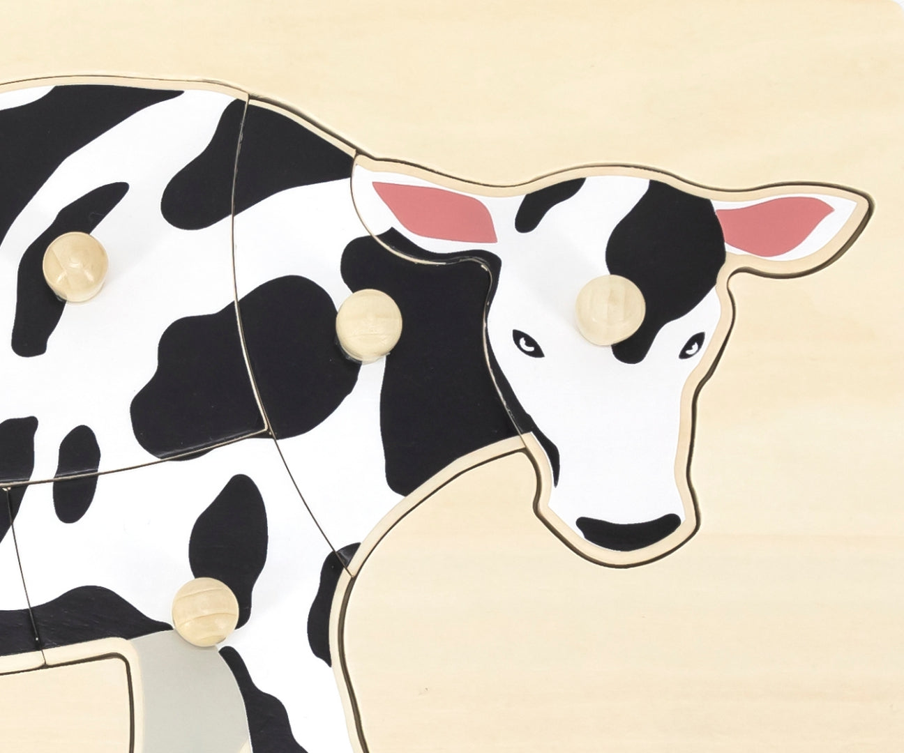 Viga 44608 Puzzle fülekkel ellátott párnán - Tehén