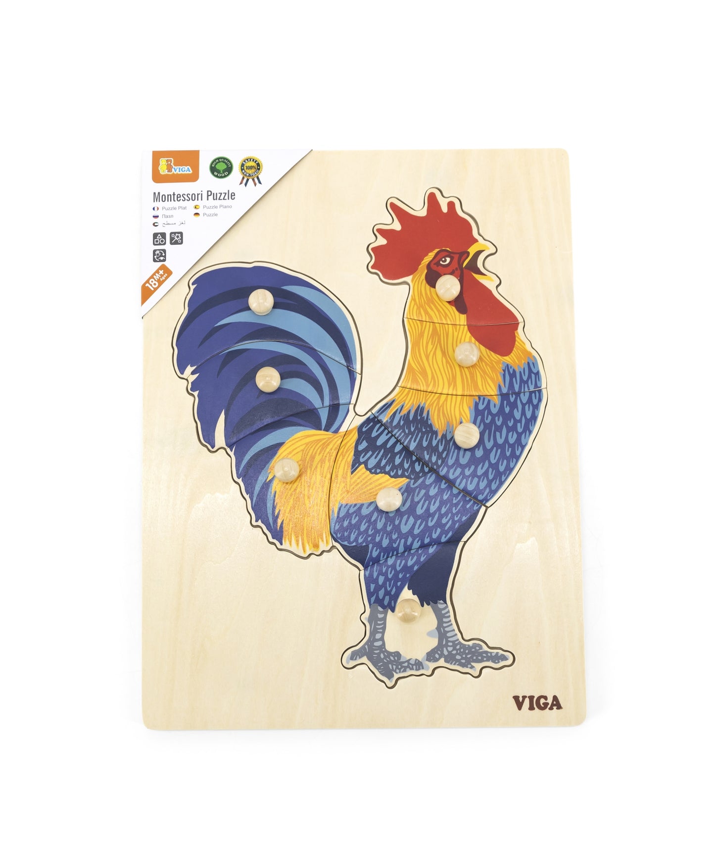 Viga 44610 Puzzle fülekkel ellátott jegyzettömbön - Kakas