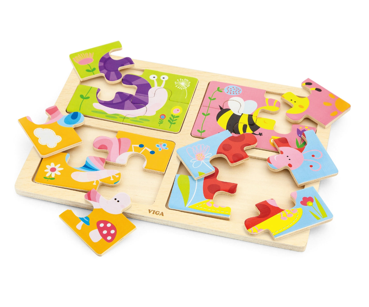 Viga 50189 4 az 1-ben kirakós játék egy párnán - Rovarok