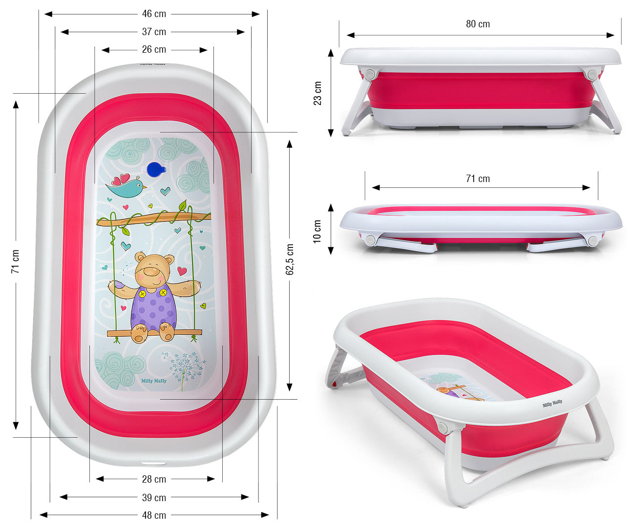 Aqua Pink összecsukható kád