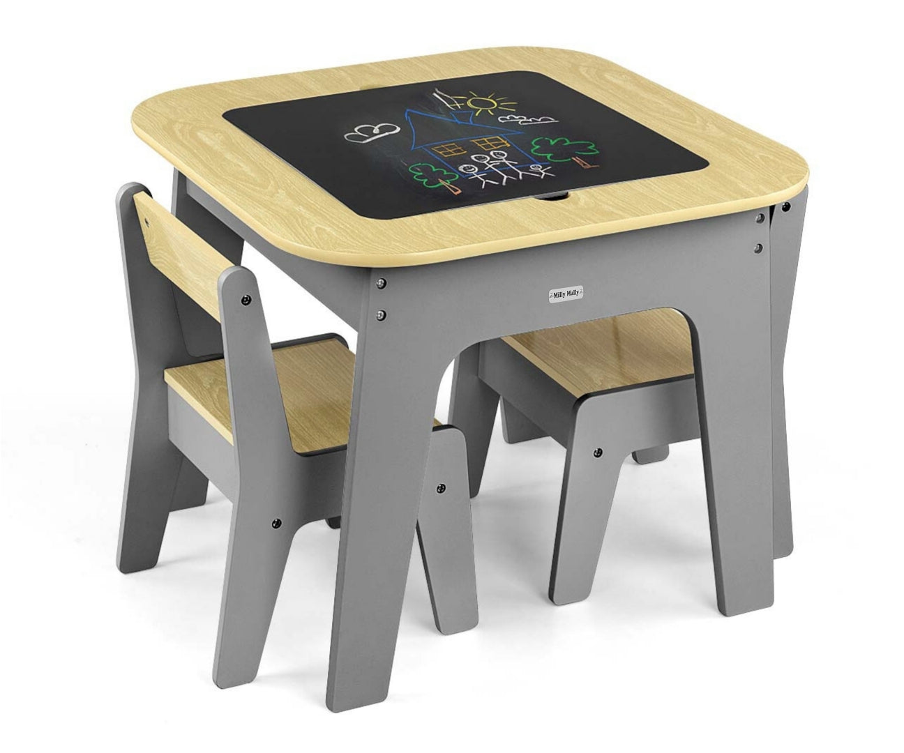 Olaf Blocks bútorgarnitúra - asztal és két szék