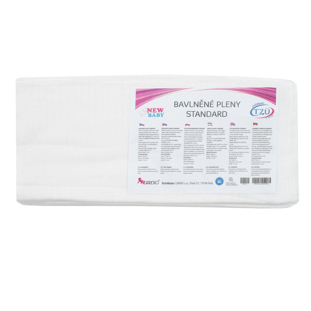 Pamut pelenka NEW BABY 70x80 cm STANDARD 10 db