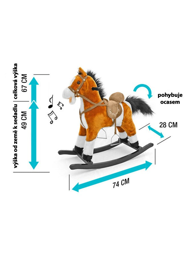 Hintaló dallammal Milly Mally Mustang világos barna