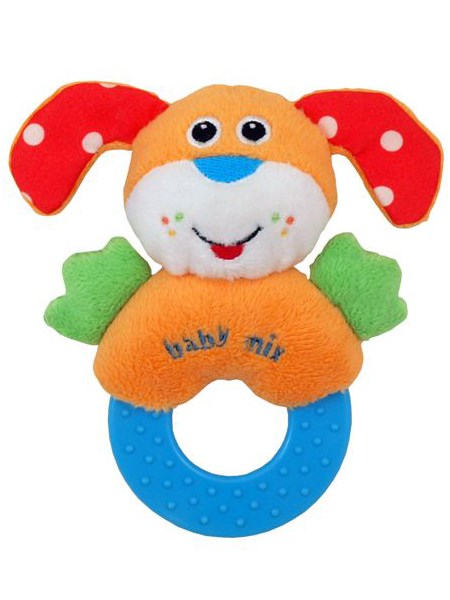 Gyermek plüss csörgő Baby Mix kutyus