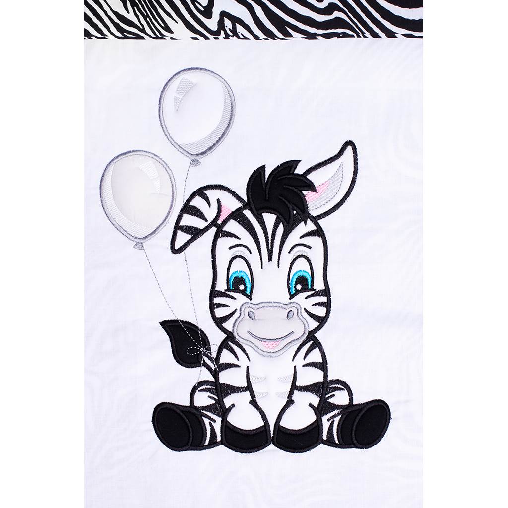 3-részes ágyneműhuzat New Baby Zebra 100/135 fehér fekete