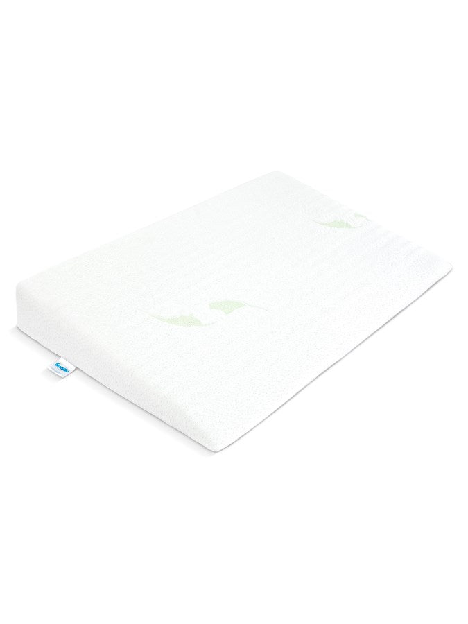 Baba párna - ék alakú Sensillo fehér Luxe aloe vera  60x38 cm