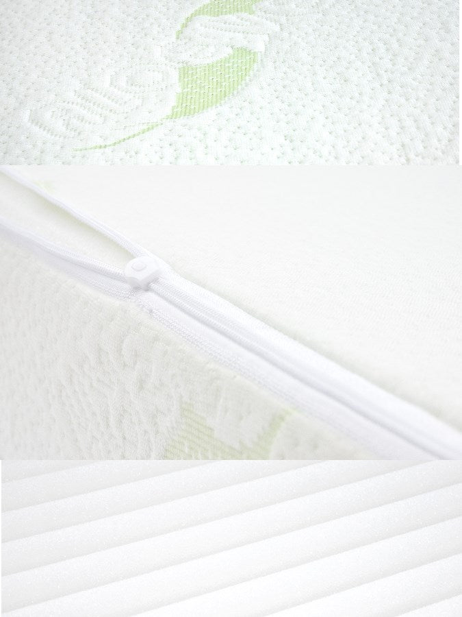 Baba párna - ék alakú Sensillo fehér Luxe aloe vera  60x38 cm