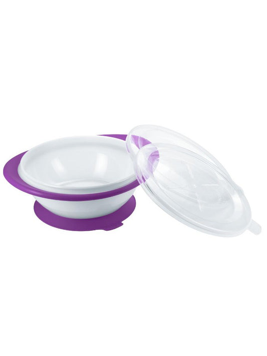Gyermek tál tapadókorongal Easy Learning NUK lila