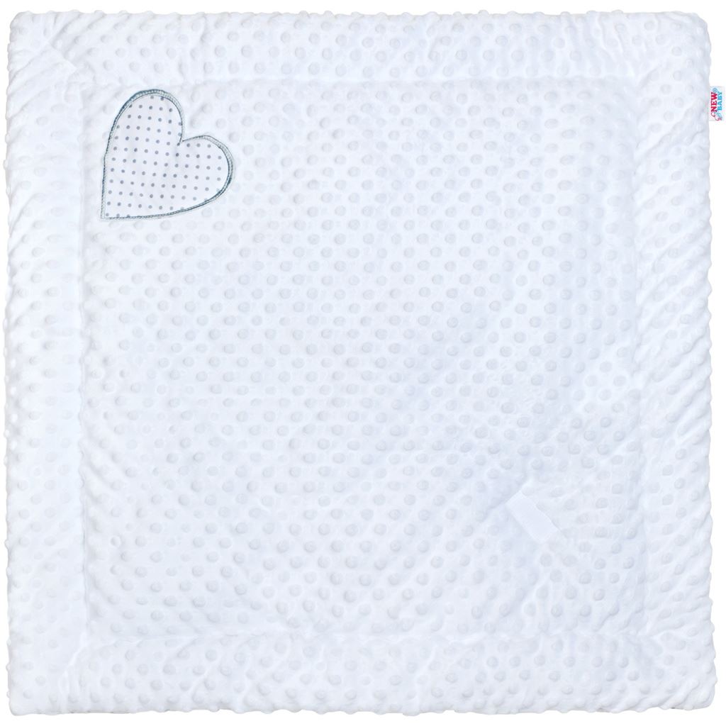 Luxus pólya Minky-ből New Baby fehér 73x73 cm
