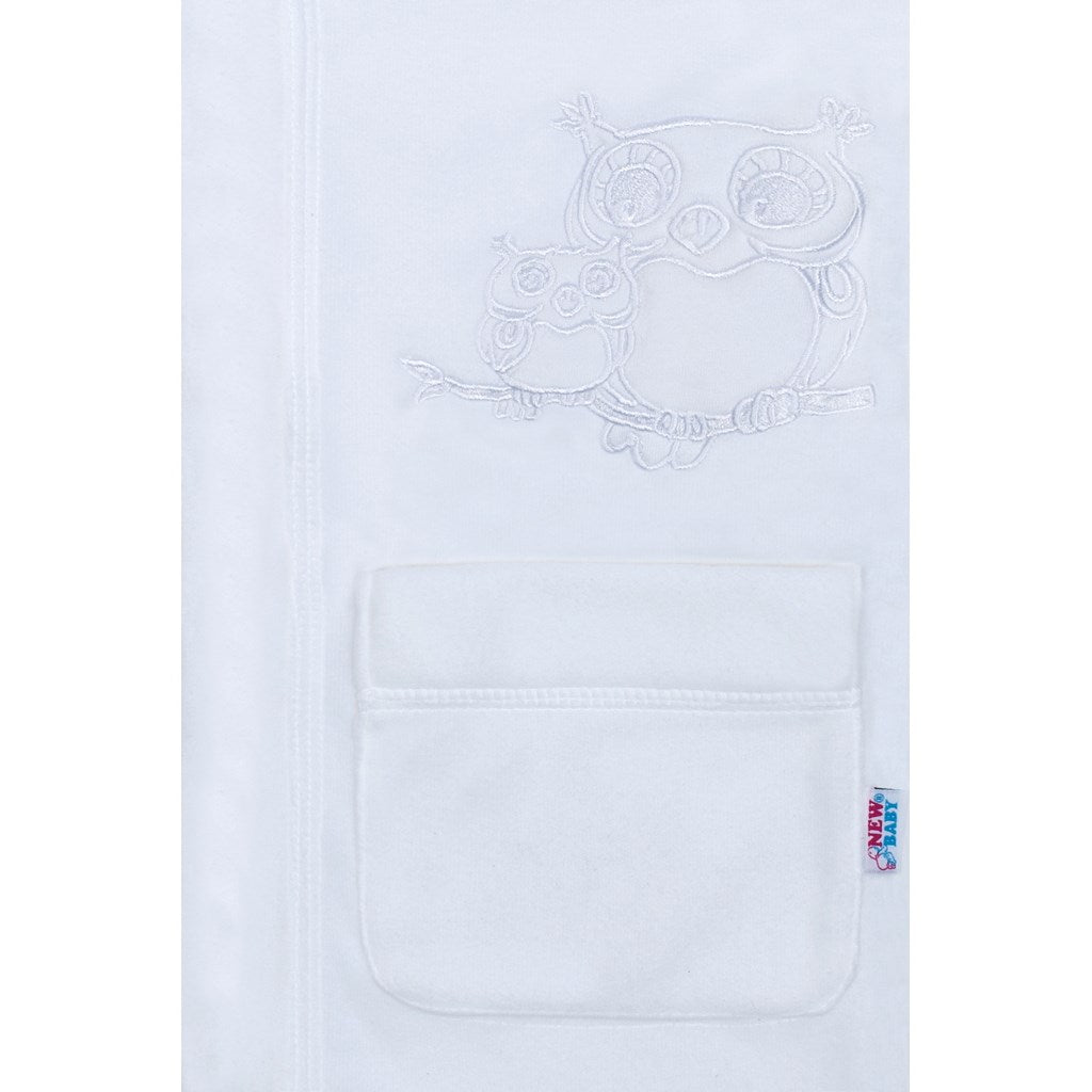 Gyerek fürdőköpeny New Baby Baglyócska fehér